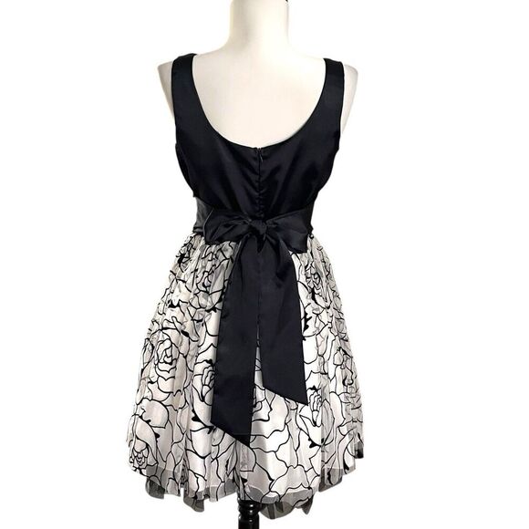 XOXO Babydoll Y2K Floral Tulle Mini Dress Sz 5 S Bow Milkmaid Pin up Whimsy - Picture 3 of 14